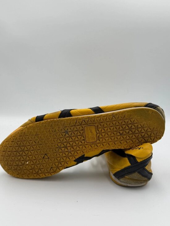 Asics Onitsuka Tiger 66 Mens Yellow Black Athletic Shoes Lace-Up Comfort 6.5